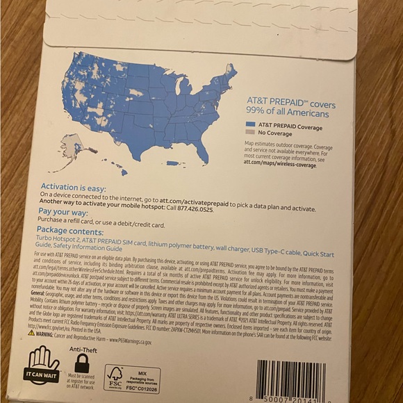 black, AT&T prepaid mobile turbo hotspot - Picture 1 of 2